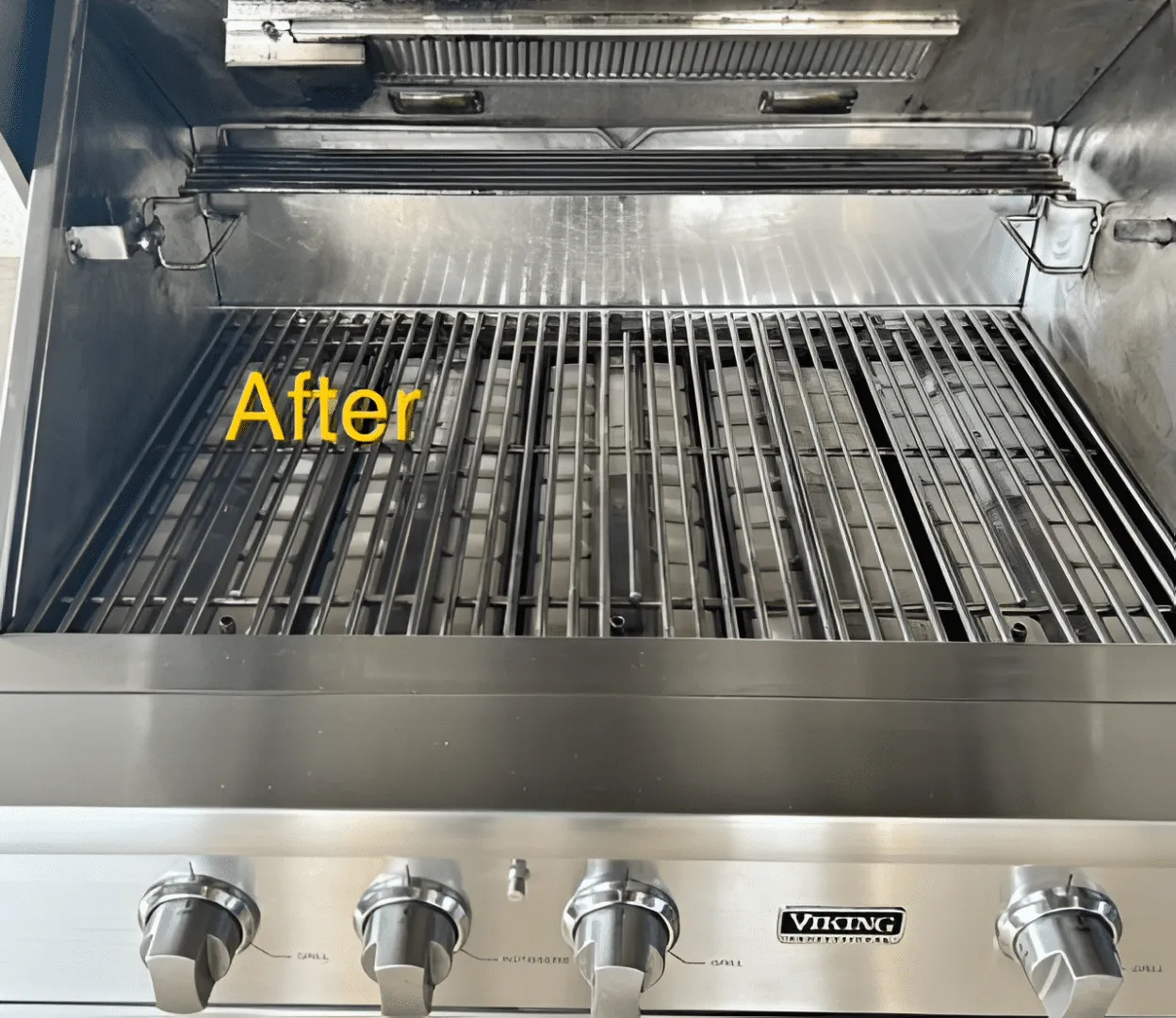 Grill after professional cleaning